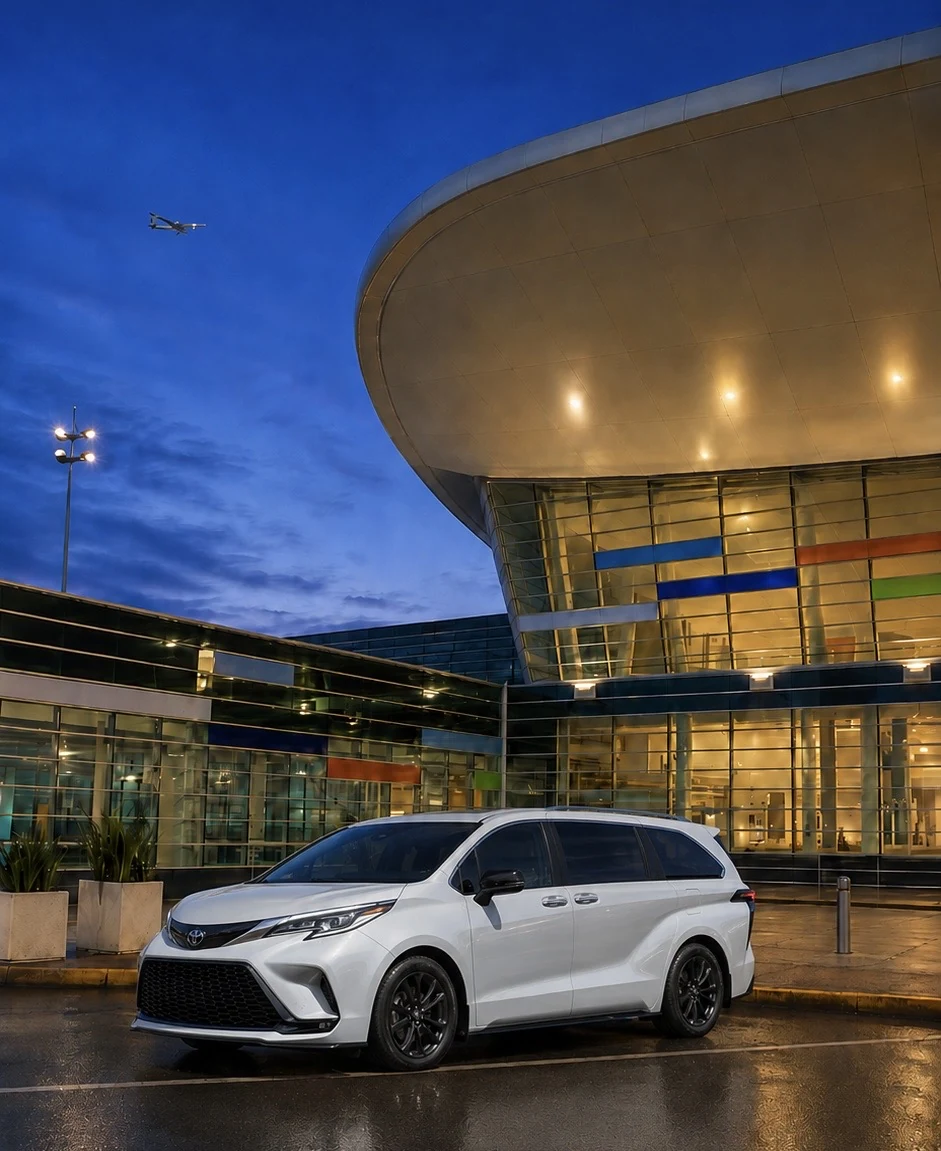 Executive transportation vehicle at the airport
